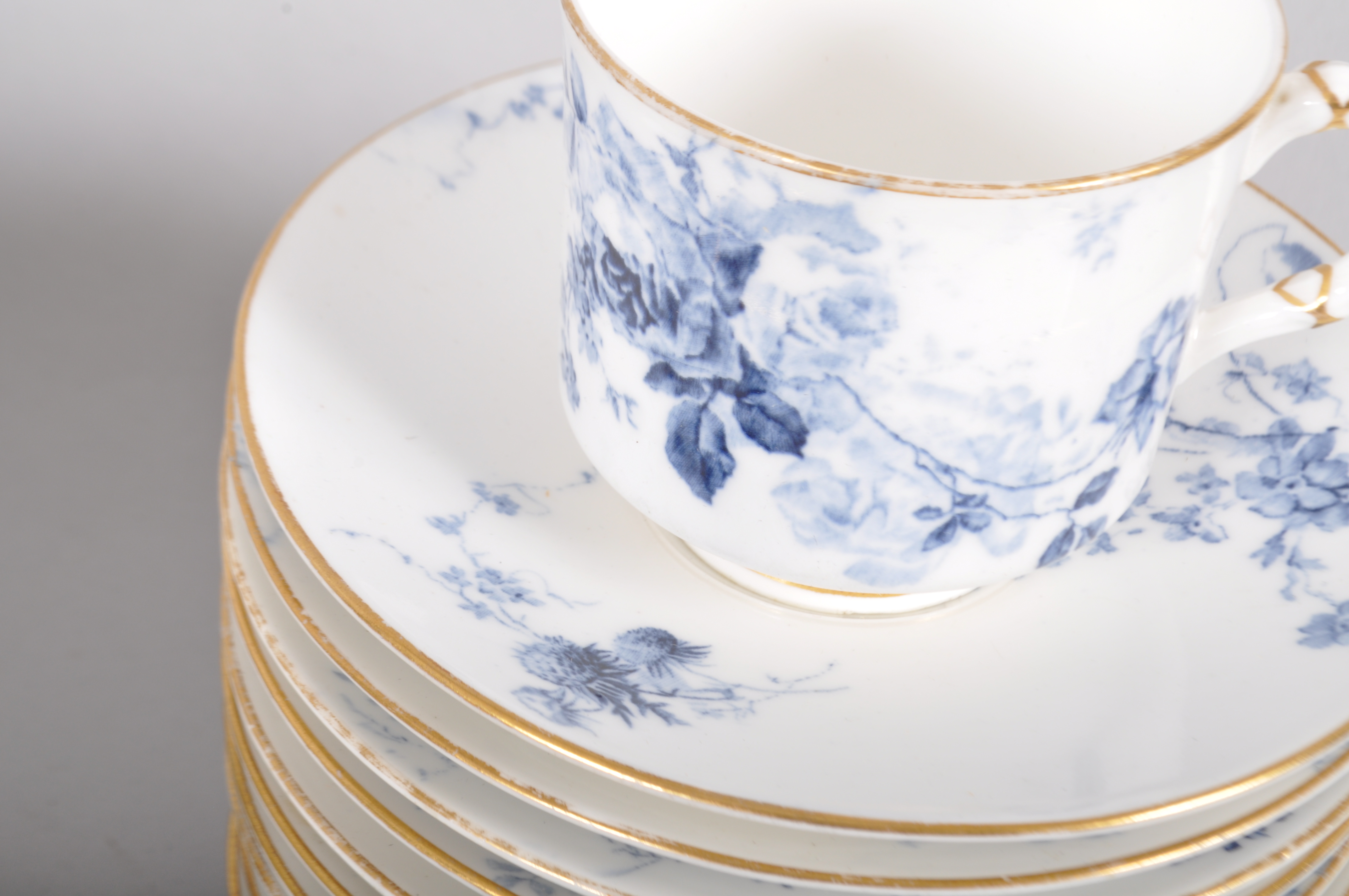 A Royal Worcester part tea service, late 19th century, printed blue marks, - Image 3 of 4
