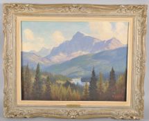 Roland Gissing,North Amercian mountain valley scence " storm mountain "