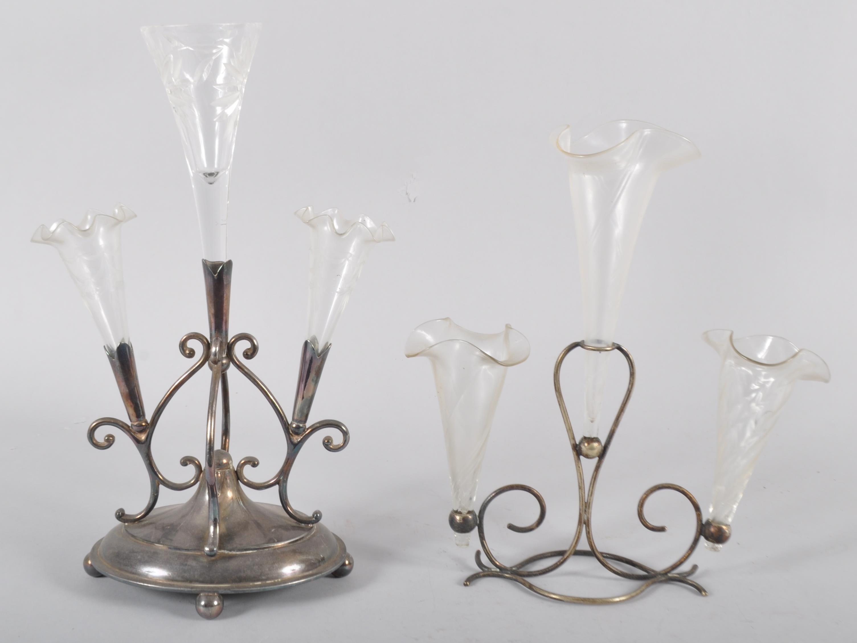 A Victorian electro-plated epergne, - Image 2 of 3