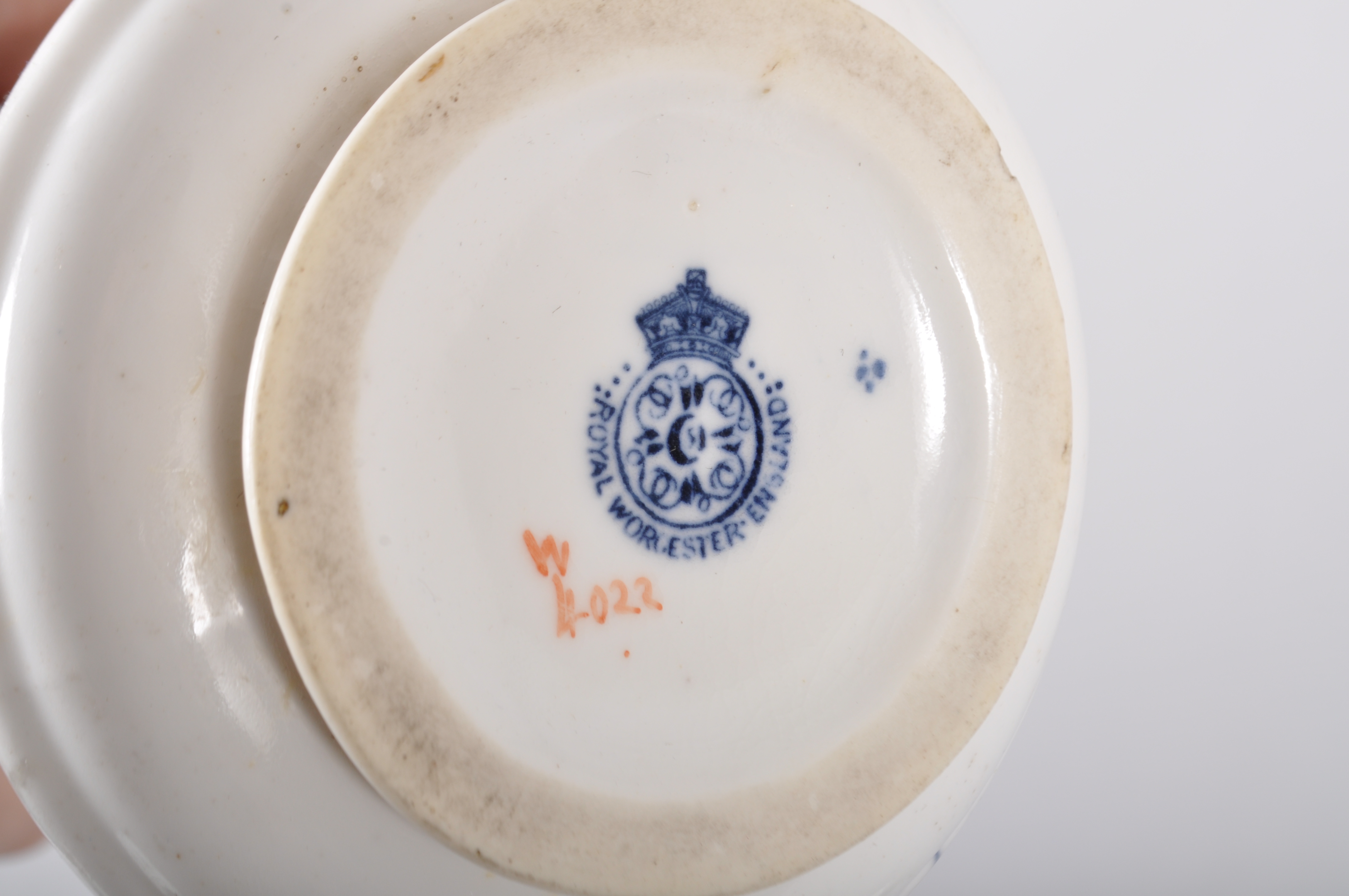 A Royal Worcester part tea service, late 19th century, printed blue marks, - Image 4 of 4