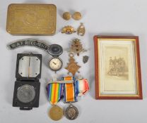 A set of three medals, awarded to Private J Irvine, Royal Irish Rifles,