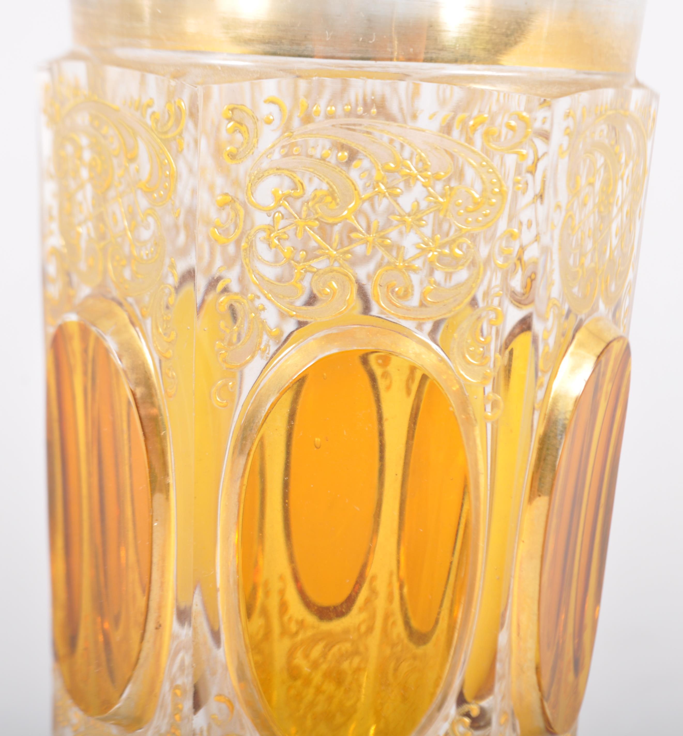 A Bohemian cut glass hexagonal water beaker, mid 19th century, - Image 2 of 2