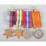 A WWII South Africa medal group to 242172 R A Cass, comprising : The 1939-45 Stars, Italy Star,