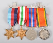 A WWII South Africa medal group to 242172 R A Cass, comprising : The 1939-45 Stars, Italy Star,