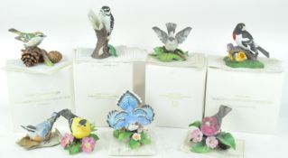 A set of eight boxed 'The Lenox Garden Bird' collection