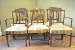 Six dining chairs