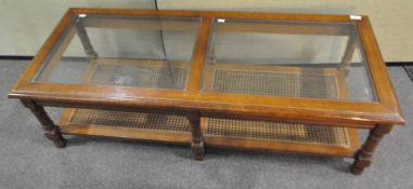 A bergere coffee table