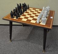 A chess table on legs,