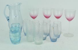 A lemonade set and other glass