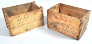 Two gun boxes and ammo boxes