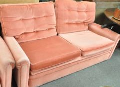 A pink sofa