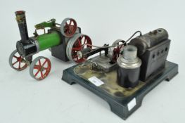 A mamod steam engine together with another