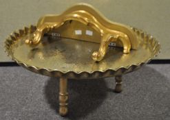 Brass table and a bracket