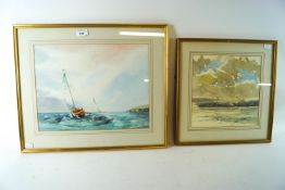 John Maggs, watercolour, seascape,