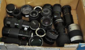 A quantity of camera lenses - Canon,