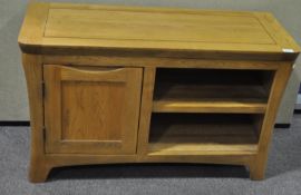 An oak side cabinet