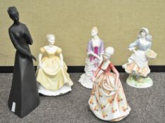 A collection of porcelain ladies, to include Doulton,