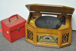 A record player and records