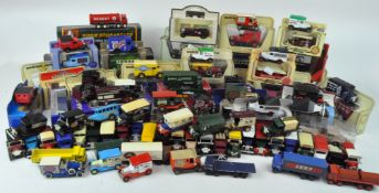 A collection of Lledo boxed vehicles together with some un-boxed,