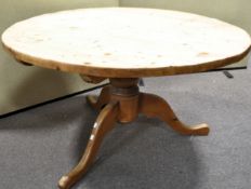 A round pine table