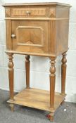 A marble topped chamber pot cupboard