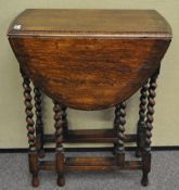 A barley twist oak table