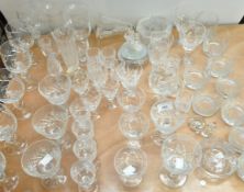 A group of assorted glassware