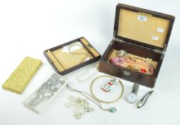 A box of costume jewellery