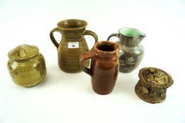 A group of assorted Studio pottery items