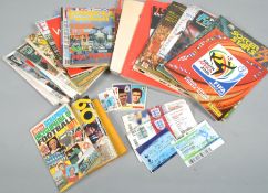 A quantity of football scrapbooks,