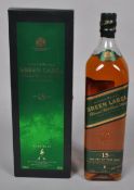 A boxed Johnnie Walker Green Label, aged 15 years, 1 Litre,