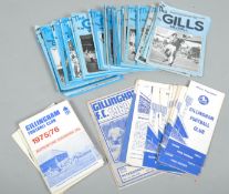 A collection of Gillingham football programmes,