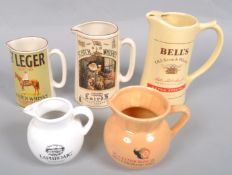 A Wade PDM Bells whisky advertising jug and others