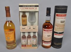 A bottle of Glenmorangie single malt post wood finish whisky and others