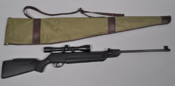 A Edgar Brothers 75 .22 Air Rifle with telescopic sights, in carry case