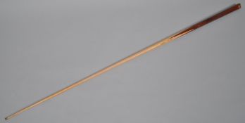 A one piece Clubman billiard cue,