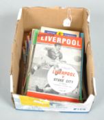 A box of pre-1967 football programmes