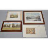 After H Alken, a facsimile set of 8 mounted sporting prints, a further framed example,