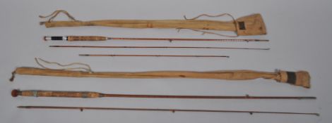 A J. Sharpe "The Scottie" two section bambooo fly rod,