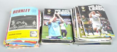 A box of 1970's and 1980's football programmes