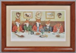 After Henry B Nielson, a facsimile print of Mr Fox's Hunt Breakfast on Christmas Day 58cm x 32cm