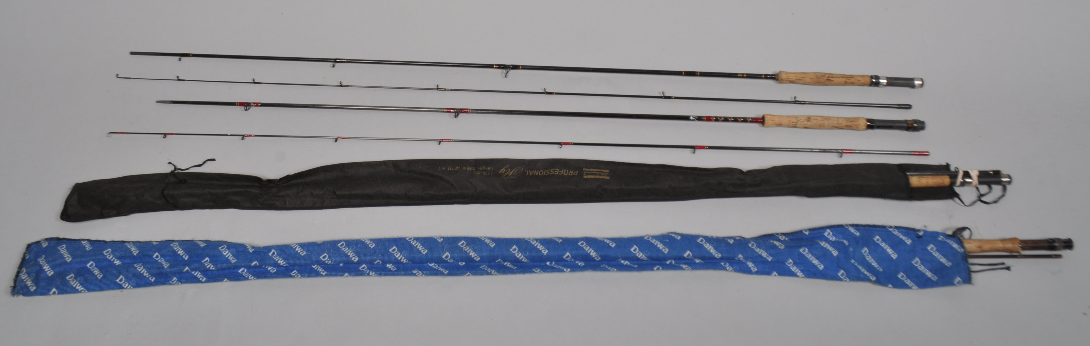 Four trout rods, including Shakespeare, Daiwa,