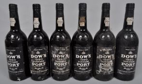 Six bottles of Dow's 1980 Vintage Port,