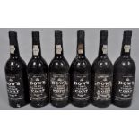 Six bottles of Dow's 1980 Vintage Port,