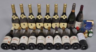 Seven bottles of Blanc de blancs, three bottles of Sainsburys Cotes Du Rhone Villages 2005,