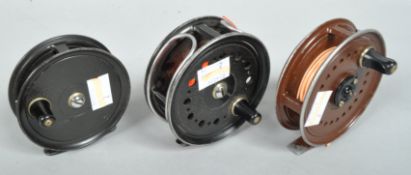 Three fly reels