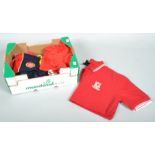 A box of Liverpool shirts/shorts/T shirts (mainly boys and youth sizes) (9 items)