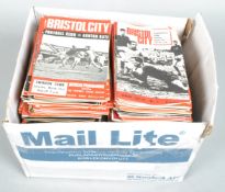 A box of Bristol City football programmes