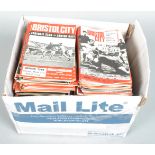 A box of Bristol City football programmes