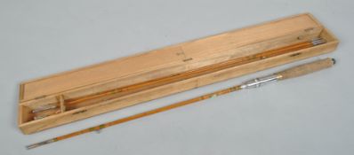 A 1960s Japanese made cane rod in original box